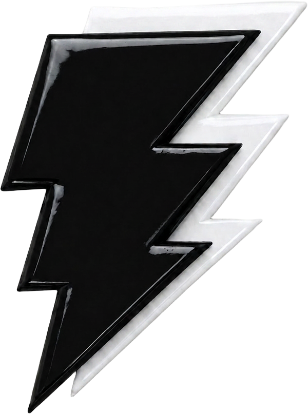 Layered felt lightning bolt — Sketch Your Brand